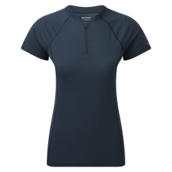 FEM DART NANO ZIP T-SHIRT-ECLIPSE BLUE-UK10/S dámské triko modré
