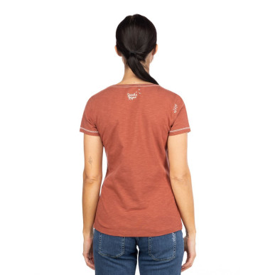 GANDIA MOUNTAINBIKE FLOWERS-BRICK-40 dámské tričko cihlové