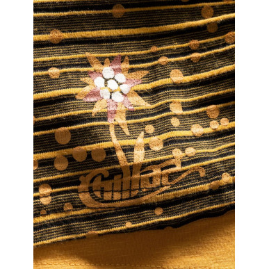 FANCY LITTLE DOT-OCHRE-34 dámské tričko okrové