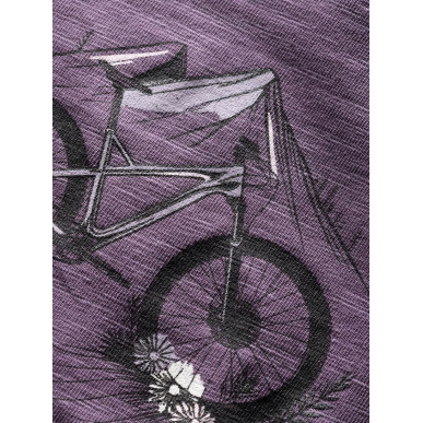GANDIA MOUNTAINBIKE FLOWERS-DARK VIOLET-38 dámské tričko tmavě fialové