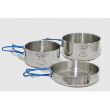 MAKALU ČESKÁ NEREZ SADA nádobí 3dílná