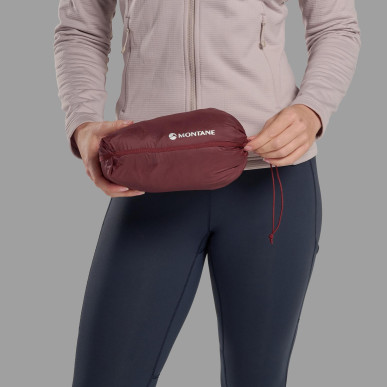 FEM FORTES LITE HOODIE-SUMAC-UK16/XL dámská bunda bordó