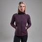 FEM PROTIUM XT HOODIE-MULBERRY-UK10/S dámská mikina hnědofialová