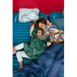 KIDS HONCHO PONCHO Stripe Print dětské eraLoftové pončo zelené s proužky