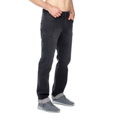 WORKING 2.0 -DENIM BLACK-L pánské kalhoty černé denim