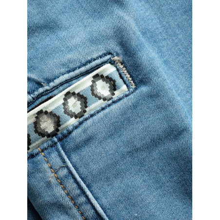 SANDRA 3.0-DENIM LIGHT BLUE-40 dámské kraťasy světle modré denim