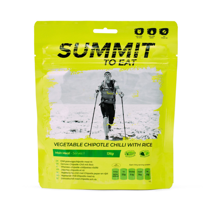 VEGETABLE CHIPOTLE CHILLI WITH RICE Jalapeno s rýží a zeleninou 136g/628kcal VEGETABLE CHIPOTLE CHILLI WITH RICE Jalapeno s rýží a zeleninou 136g/628kcal