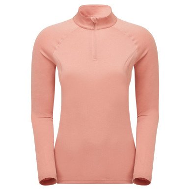 FEM DART ZIP NECK-PINK CLAY-UK18/XXL dámské triko dlouhý ruk. růžové