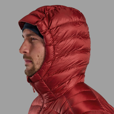 ANTI-FREEZE HOODIE-DARK MAPLE-S pánská bunda tmavě červená