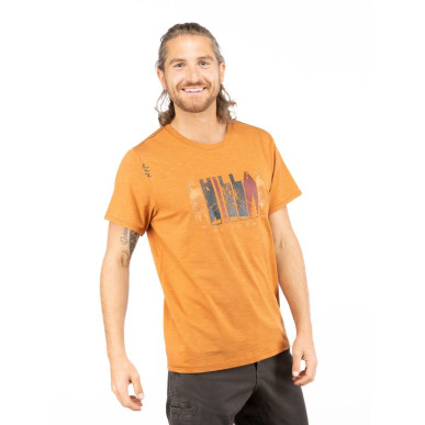 CHILLAZ TIME TO CHILL-ORANGE BROWN-XXL pánské tričko oranžovo hnědé