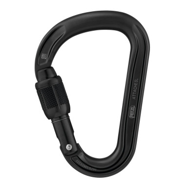 ATTACHE SCREW LOCK HMS BLACK šroubovací karabina ČERNÁ