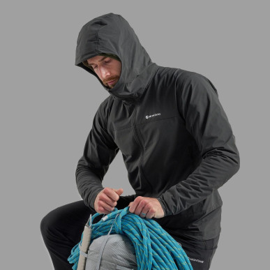 TENACITY NANO HOODIE-MIDNIGHT GREY-L pánská bunda tmavě šedá