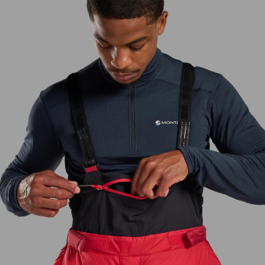 APEX 8000 DOWN SALOPETTES-ADRENALINE RED-L unisex kalhoty červené