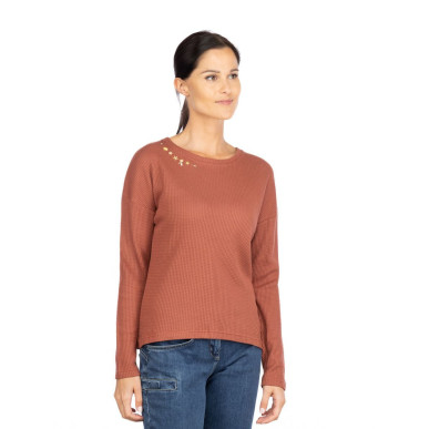 LIMBARA-BRICK-36 dámské tričko s dlouhým rukávem cihlové