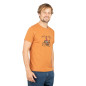 TYROLEAN TRIP-ORANGE BROWN-L pánské tričko oranžovo hnědé TYROLEAN TRIP-ORANGE BROWN-L pánské tričko oranžovo hnědé