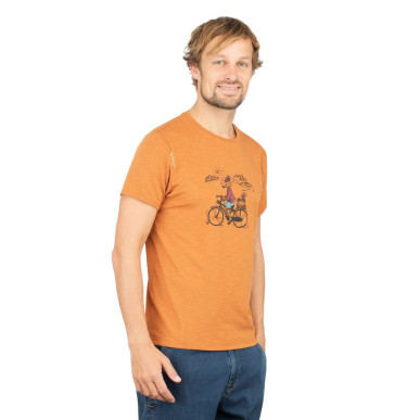 TYROLEAN TRIP-ORANGE BROWN-L pánské tričko oranžovo hnědé