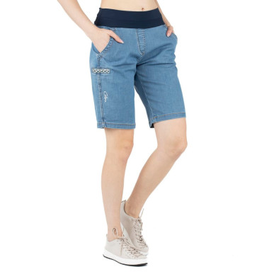 SANDRA 3.0-DENIM LIGHT BLUE-44 dámské kraťasy světle modré denim