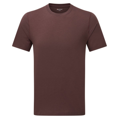 ALHENA T-SHIRT-DARK GARNET-S pánské tričko hnědofialové