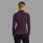 FEM MALLI LS ZIP T SHIRT-MULBERRY-UK12/M dámské triko hnědofialové