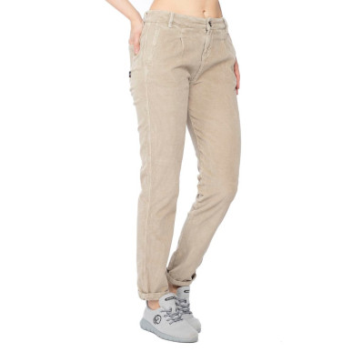 MAGDALENA-DARK SAND-40 dámské kalhoty tmavě pískové