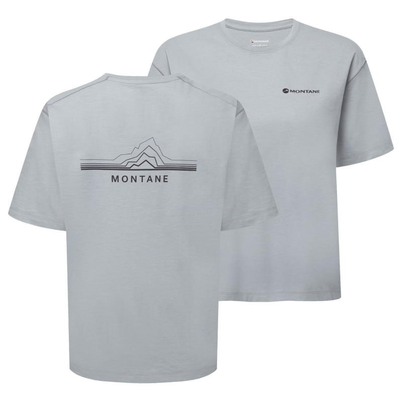 FEM ALHENA MOUNTAIN 25 T-SHIRT-PEBBLE BLUE-UK12/M dámské triko modrošedé