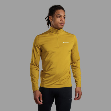 DART XT ZIP NECK-GINKGO GOLD-L pánské triko dlouhý ruk. žluté