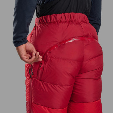 APEX 8000 DOWN SALOPETTES-ADRENALINE RED-L unisex kalhoty červené