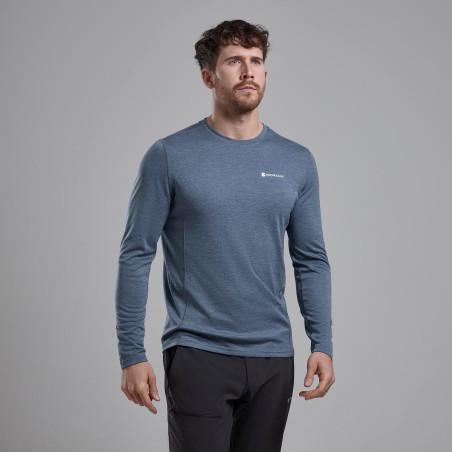 DART LONG SLEEVE T-SHIRT-STONE BLUE-S pánské triko dlouhý ruk. šedomodré