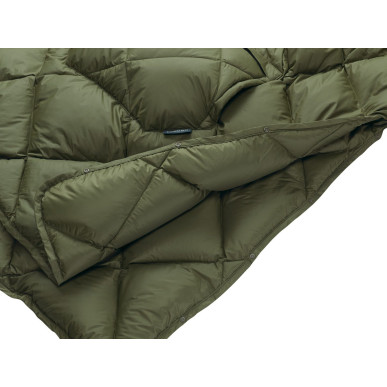HONCHO PONCHO DOWN Dark Olive péřové pončo zelené