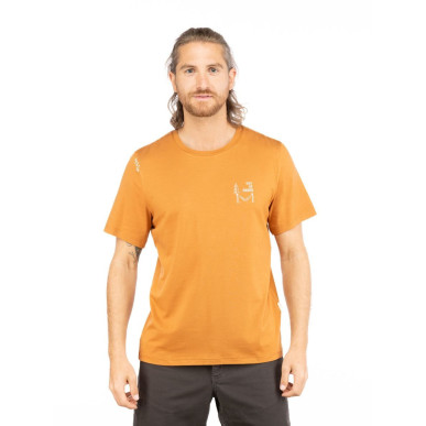 OUT OF ORDER-ORANGE BROWN-XXL pánské tričko oranžovo hnědé