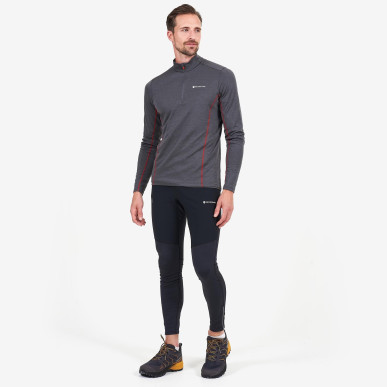 THERMAL TRAIL TIGHTS-BLACK-S pánské elastické kalhoty černé