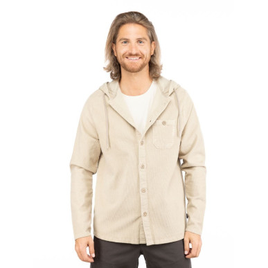 PEAK DISTRICT-DARK SAND-XXS pánská košile tmavě písková