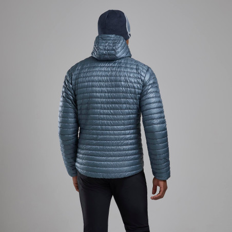 ALPINE 850 NANO HOODIE-STONE SIZE BLUE-XXL pánská bunda šedomodrá