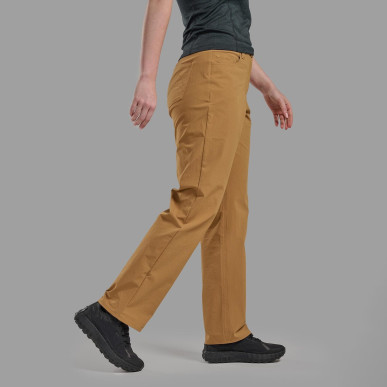 FEM GENOA LITE PANTS REG LEG-HUSK-UK16/XL dámské kalhoty žlutohnědé
