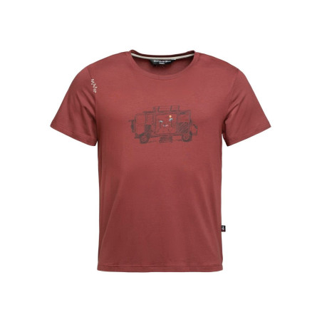 VAN LIFE-DARK RED-M pánské tričko tmavě červené