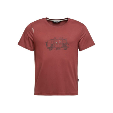 VAN LIFE-DARK RED-M pánské tričko tmavě červené