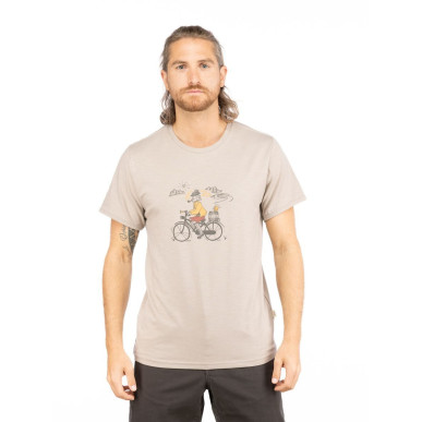 TYROLEAN TRIP-DARK SAND-L pánské tričko tmavě pískové