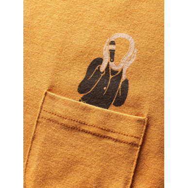 SCARY SCREAM-ORANGE BROWN-XL pánské tričko oranžovo hnědé