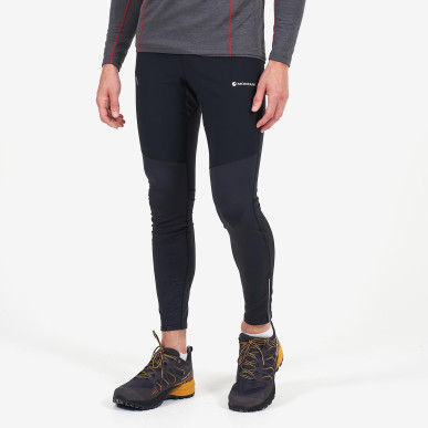 THERMAL TRAIL TIGHTS-BLACK-S pánské elastické kalhoty černé