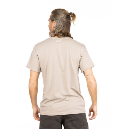 OUT IN NATURE-DARK SAND-M pánské tričko tmavě pískové
