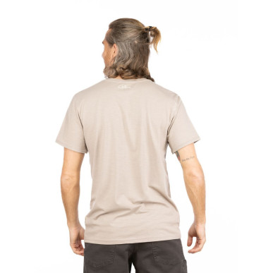 OUT IN NATURE-DARK SAND-M pánské tričko tmavě pískové