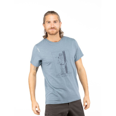 HOMO MONS SPORTIVUS-GREYBLUE-XXL pánské tričko šedomodré