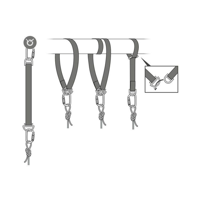 CONNEXION FIXE kotvící smyčka 200cm CONNEXION FIXE kotvící smyčka 200cm