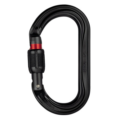 OK SCREW LOCK karabina ovál se šroubovací poj. ČERNÁ