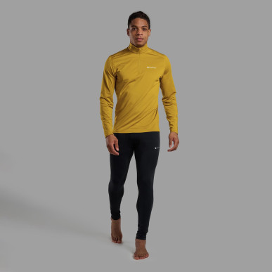 DART XT ZIP NECK-GINKGO GOLD-XL pánské triko dlouhý ruk. žluté