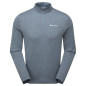 DART ZIP NECK-STONE BLUE-XL pánské triko dlouhý ruk. šedomodré