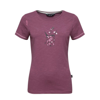 GANDIA CHALKBAG FLOWER-DARK BORDEAUX-42 dámské tričko tmavě vínové