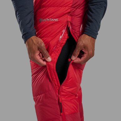 APEX 8000 DOWN SALOPETTES-ADRENALINE RED-L unisex kalhoty červené