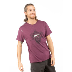 ROCK HERO WINTER-DARK BORDEAUX-XXS pánské tričko tmavě vínové