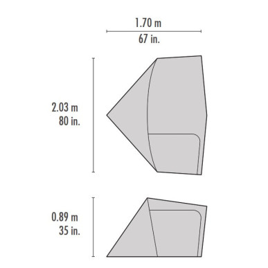 GEAR SHED přídavná předsíň šedá pro stany Elixir a Hubba NX sérii